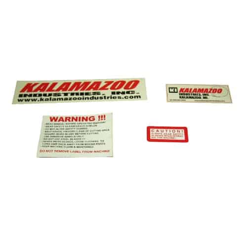 00127086 Kalamazoo abrasive chop saw sticker kit