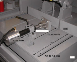 AV-26 air operated jawed vise for 26 inch chop saws
