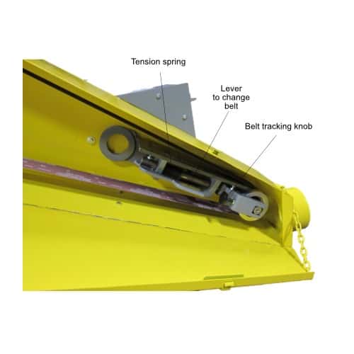 BG14 14 x 132 inch belt grinder belt tracking system