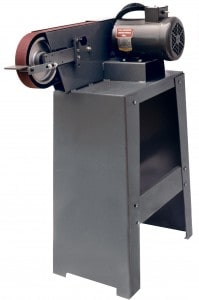 BG260HS 2 x 60 inch belt grinder shown with stand