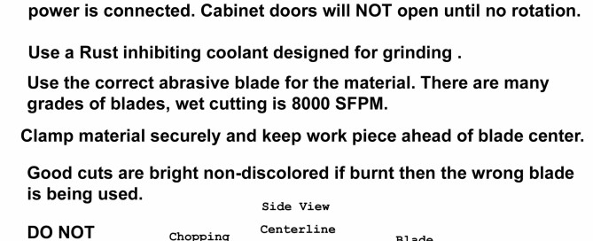 Abrasive Saw Cutting, safety, safe