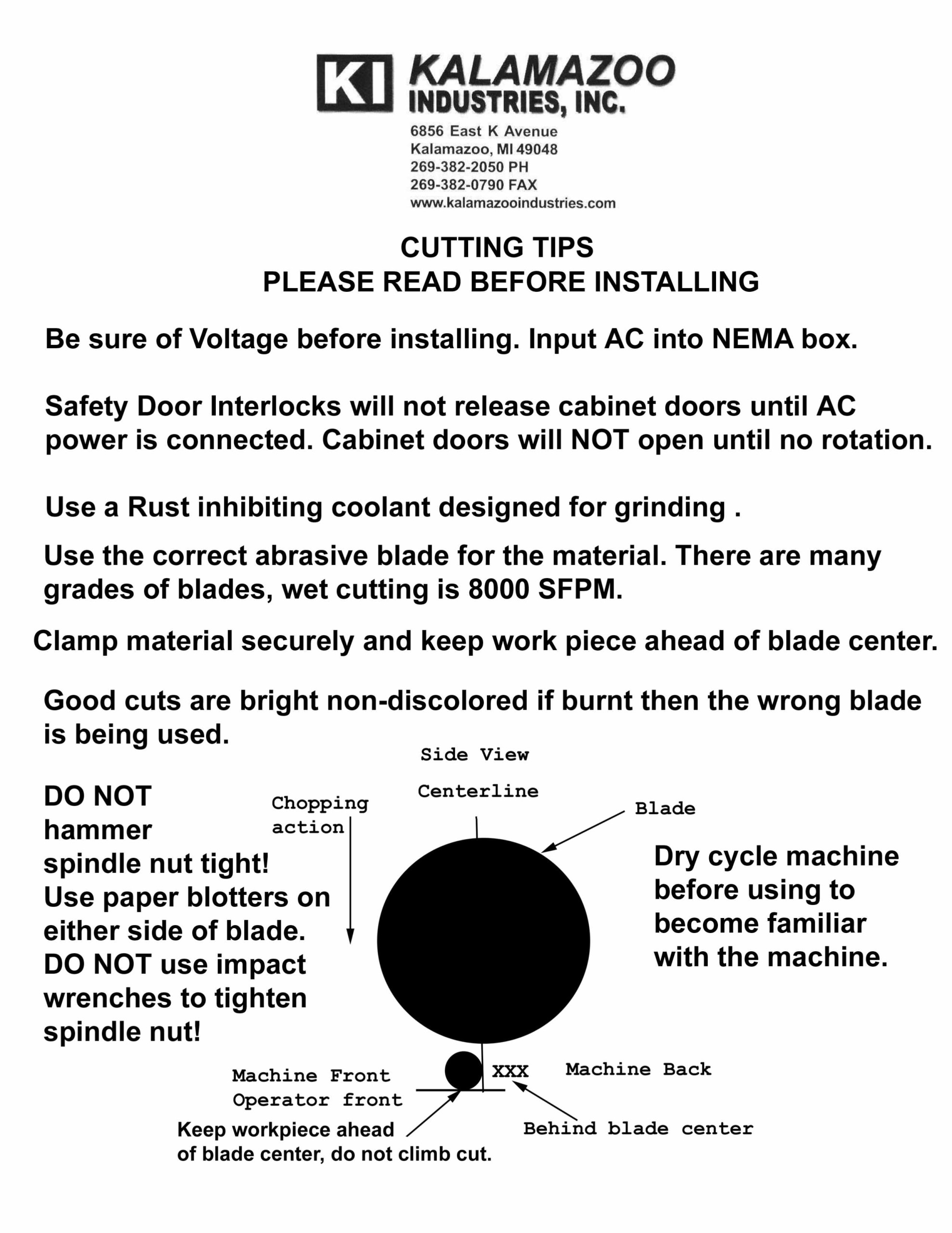 Abrasive Saw Cutting, safety, safe