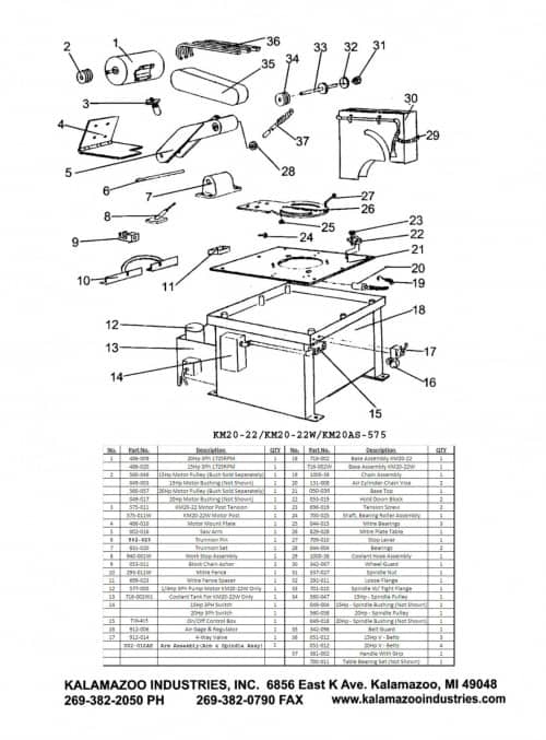KM20-22 20 inch industrial abrasive mitre saw parts list, mitre saw, saw, abrasive, cutoff saw