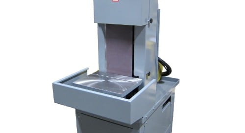 S14W 14 X 103 INCH VERTICAL HEAVY DUTY WET BELT SANDER, metal removal, mirror finish, Vertical Wet Belt Sander, Sample Preparation, High Volume Processing, Reliable Results, Material Removal